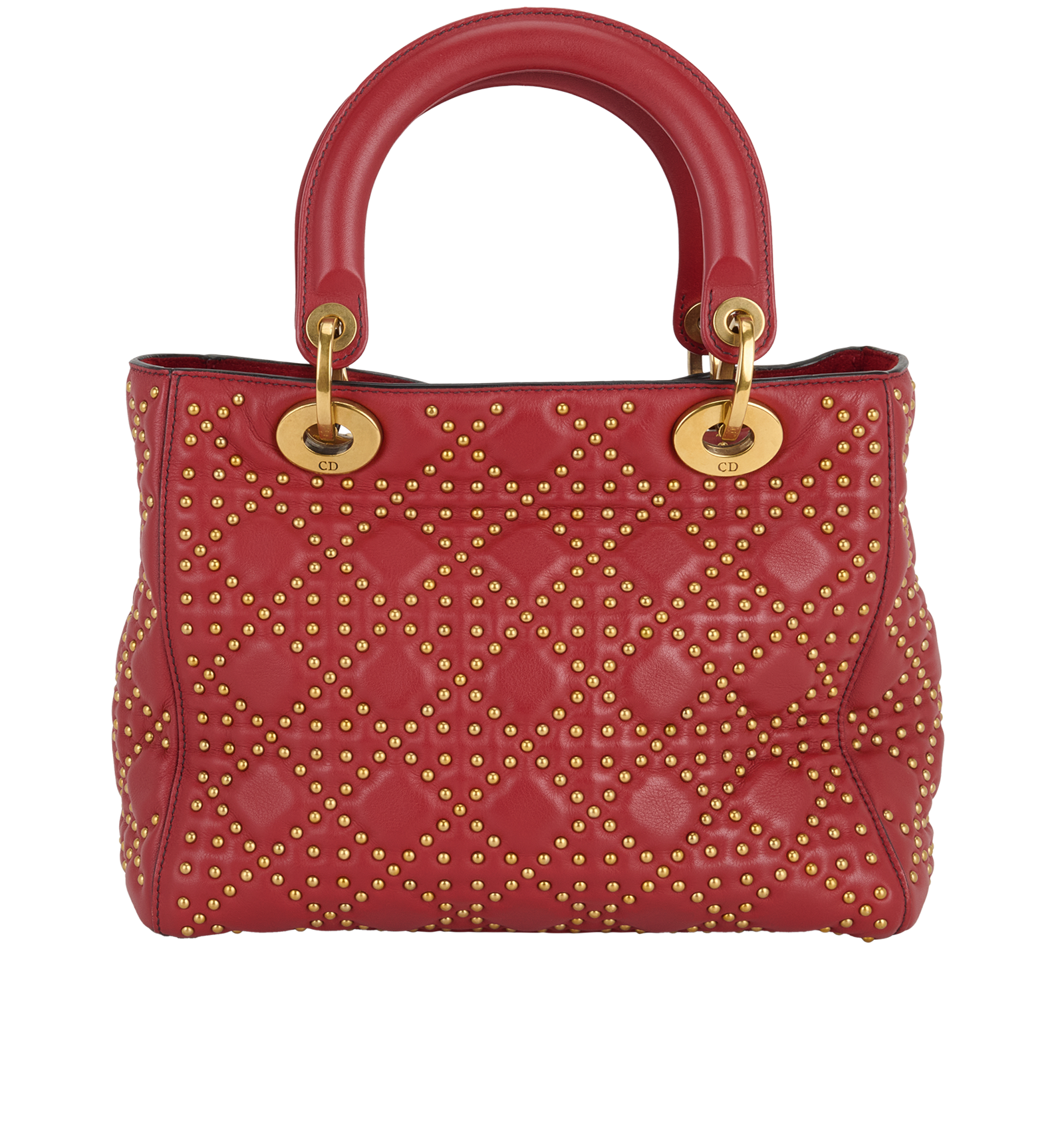 Medium Supple Lady Dior, &pound;2,200, Handbags, Red, Leather, Back view